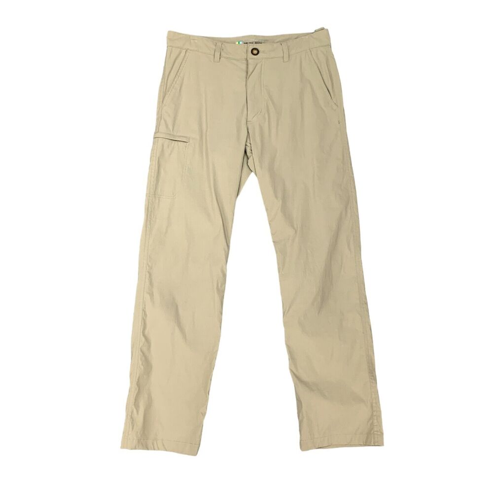 UB Tech Pants Mens 32 Straw Nylon Stretch Quick Dry Moisture Wicking Outdoor